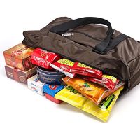 サンワダイレクト 折りたたみバッグ（旅行＆スーツケース対応・軽量・31リットル・ブラウン） 200-BAG076BR 1個（直送品）