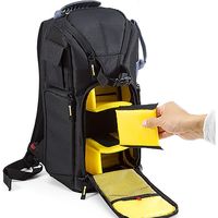 サンワダイレクト カメラバッグ リュック（ワンショルダー対応・一眼レフ対応・三脚ホルダー） 200-BAGBP003BK 1個（直送品）