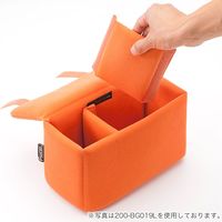 サンワダイレクト インナーカメラバッグ（ソフトクッションボックス・ワイドサイズ・グレー） 200-BG019LGY 1個（直送品）