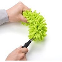 サンワダイレクト ハンディモップ（クリーニング・伸縮可能・マイクロファイバー・2WAY・角度調整・グリーン） 200-CD038G 1個（直送品）