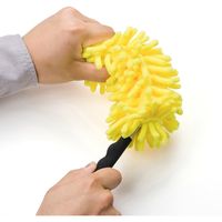 サンワダイレクト ハンディモップ（クリーニング・伸縮可能・マイクロファイバー・2WAY・角度調整・イエロー） 200-CD038Y 1個（直送品）