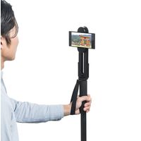 サンワダイレクト タブレットホルダー（三脚ホルダー・12.9インチiPad Pro対応・5インチスマホ対応） 200-DGCAM009 1個（直送品）