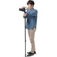 サンワダイレクト カメラ一脚（雲台付・コンパクト・4段伸縮・レバーロック） 200-DGCAM016 1個（直送品）