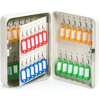 サンワダイレクト キーボックス（鍵ボックス・48本収納・鍵付き・壁固定・タグ付き） 200-SL060 1個（直送品）