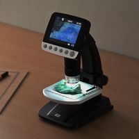 サンワダイレクト マイクロスコープ（スタンドタイプ・モニター付き・最大500倍・デジタル顕微鏡） 400-CAM052 1個（直送品）