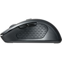 サンワダイレクト ワイヤレスマウス（エルゴノミクス・ブルーLED光学式・5ボタン・DPI切替・ミドルサイズ・ブラック） 400-MA103BK 1個（直送品）