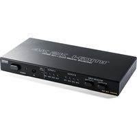 サンワダイレクト HDMIマトリックス切替器（4K/30Hz対応・4入力2出力・リモコン付き・光・同軸デジタル出力付き） 400-SW027 1個（直送品）