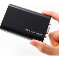 サンワダイレクト USB-VGA変換アダプタ（ディスプレイ増設・マルチディスプレイ対応・USB入力・VGA出力） 500-KC002N 1個（直送品）