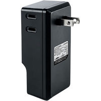 サンワダイレクト コンセントタップ付きUSB充電器 700-AC018BK 1個（直送品）