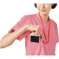 フォーク レディスジップスクラブ チェリーピンク 4L 7062SC-13 1枚　スクラブ（直送品）