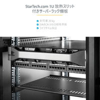 1U サーバーラック棚板／19インチラック対応／放熱スリット付き／奥行40cm　CABSHELF116V　1個　StarTech.com