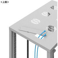 サンワサプライ 19インチサーバーラックパネルなし（24U）幅600×奥行1000×高さ1288mmライトグレー CP-SVN2410NPGYN 1台（直送品）