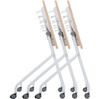 サンワサプライ フォールディングデスク 幅650×奥行500×高さ700mm 薄い木目 FLD-6550BRN 1台（直送品）