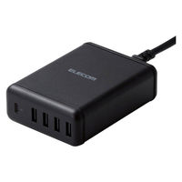 USB充電器 USB-C×1(PD30W) USB-A×4 電源ケーブル1.5m ブラック MPA-ACD02BK エレコム 1個（直送品）