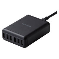 USB充電器 USB-A×6 合計60W 電源ケーブル1.5m スマホ タブレット充電 黒 MPA-ACD03BK エレコム 1個（直送品）