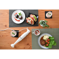 ドリテック dretec ハンドブレンダー「クックスティック」 白 HM-804IV チョッパー＆ホイッパー付き