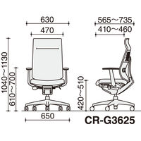 【組立設置込】コクヨ ウィザード3 ミドルマネージメント T型肘 樹脂脚 布張り フローリング用 ブラック×ブラック×ディープパープル 1脚（直送品）