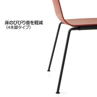 【組立設置込】コクヨ ミケット 4本脚 メッキ脚 張りぐるみ 布 ダークフォレスト 1脚（直送品）