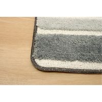 イケヒコ キッチンマット マイクロファイバー 抗菌 洗える 『マイクロボーダー』 幅1800×奥行450mm ベージュ  1枚（直送品）