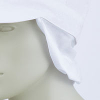 【衛生帽子】 住商モンブラン「現場のチカラ」 天メッシュ八角帽子たれ付 兼用 A9-1061_フリ- 白 1枚  オリジナル