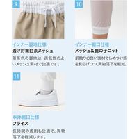 男女兼用ホッピングパンツ 3L ホワイト AQ-795-A9-3L サーヴォ（旧サンペックスイスト）（直送品）