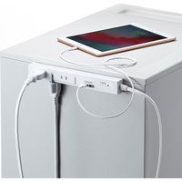延長コード 電源タップ 2m 2P（ピン） 5個口 USB充電ポート搭載 ホワイト TAP-SLIM5U-2 サンワサプライ 1個（直送品）