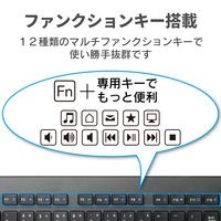 ワイヤレスキーボード マウスセット 無線 テンキーレス コンパクト メンブレン 薄型 TK-FDM109MBK エレコム 1個（直送品）