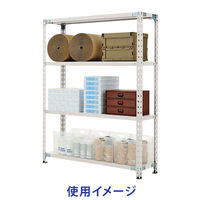 プラス KR軽量ラック (天地6段) 幅1212×奥行312×高さ1800mm ライトグレー KR-1123-6 LG 1台 (4梱包)