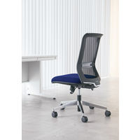 コクヨ エントリー（アルミ脚） パープル CR-AL9000BKP-W 1脚 幅700mm オフィスチェア ランバーサポート 背:メッシュ 座:布