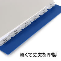 プラス レセプト用４～３月インデックス ６山×２ 98080 1組 事務用品 月別 A4 印刷済 ポリプロピレン製