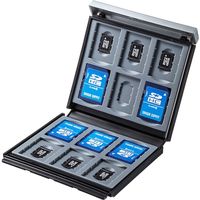 サンワサプライ SD・microSDカードケース(ブラック) FC-MMC4BKN 1個