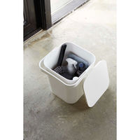 tower（タワー） フタ付 収納バスケット タワー 12L ホワイト 1個 山崎実業