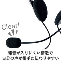 エレコム USBヘッドセットマイクロフォン/マイク搭載/両耳オーバーヘッド/1.8m/ HS-FBE01USV 1個（直送品）