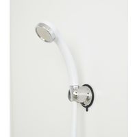 カクダイ ガオナ 吸盤式シャワーフック お風呂に取付 （密着ジェル ほとんどの壁面に対応 シルバー 簡単取付）GA-FP017