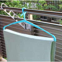 「5つ干し」 ダブル 大判 バスタオル・トレーナー 洗濯ハンガー 1セット(2本組) レック