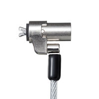 サンワサプライ 小型セキュリティスロット(NobleWedge)対応セキュリティワイヤー シルバー シリンダ錠/2m SLE-35S 1本（直送品）