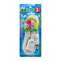 朝日電器 延長コード3M W-1513NB(W) 1個