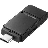 サンワサプライ Type-C microSDカードリーダー ADR-3TCMS8BK 1個（直送品）
