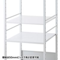 サンワサプライ 高耐荷重ラック 幅582×奥行650×高さ1589mm ライトグレー RAC-HL5 1台（直送品）