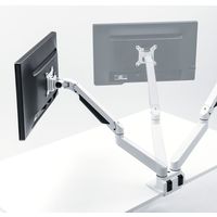 モニターアーム　ディスプレイアーム　2画面　デュアル　27インチ対応　10kgまで　クランプ式　CR-LA1302WN2　サンワサプライ　1台（直送品）