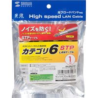 サンワサプライ カテゴリ6STP LANケーブル KB-STP6-01W 1本（直送品）