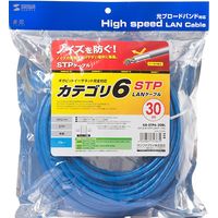 サンワサプライ カテゴリ6STP LANケーブル KB-STP6-30BL 1本（直送品）