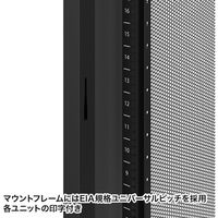 サンワサプライ 19インチサーバーラック メッシュ（36U） 幅600×奥行900×高さ1820mm ブラック CP-SVN3690MBKN 1台（直送品）