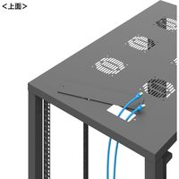 サンワサプライ 19インチサーバーラック パネルなし（36U） 幅600×奥行900×高さ1820mm ブラック CP-SVN3690NPBKN 1台（直送品）