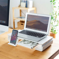 サンワサプライ 3段階横幅可変タイプ机上ラック MR-LC804W 1個