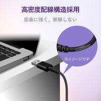 USBケーブル タイプC (A-C) 2m 高耐久 USB2.0 ブラック MPA-FACS20BK エレコム 1個