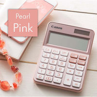 キヤノン 12桁 W税ミニ卓上電卓 KS-125WUC-PK ピンク 1個