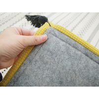 萩原 インド綿ボンディングラグ セポ 約幅1850×奥行1850mm ブラック 270066819 1枚（直送品）