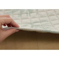 萩原 麻混キルトラグ アロハ 約幅1300×奥行1850mm ナチュラル 240613307 1枚（直送品）