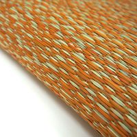 萩原 い草小座布団 シャイン 約幅440×奥行440mm オレンジ 81938704 1セット（2枚入り）（直送品）